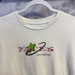 Faces Skate Shop Shirt Mens XL White Short Sleeve Skateboard